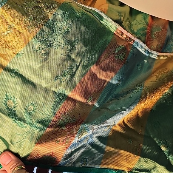 Emerald Green Kimono Robe Dragon Phoenix Embroidered Oriental Asian Style - Picture 5 of 6